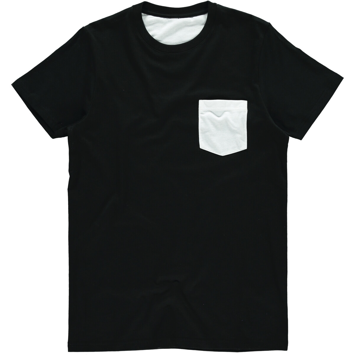 Vanilla Men's Pocket Tee - Black & White - Front