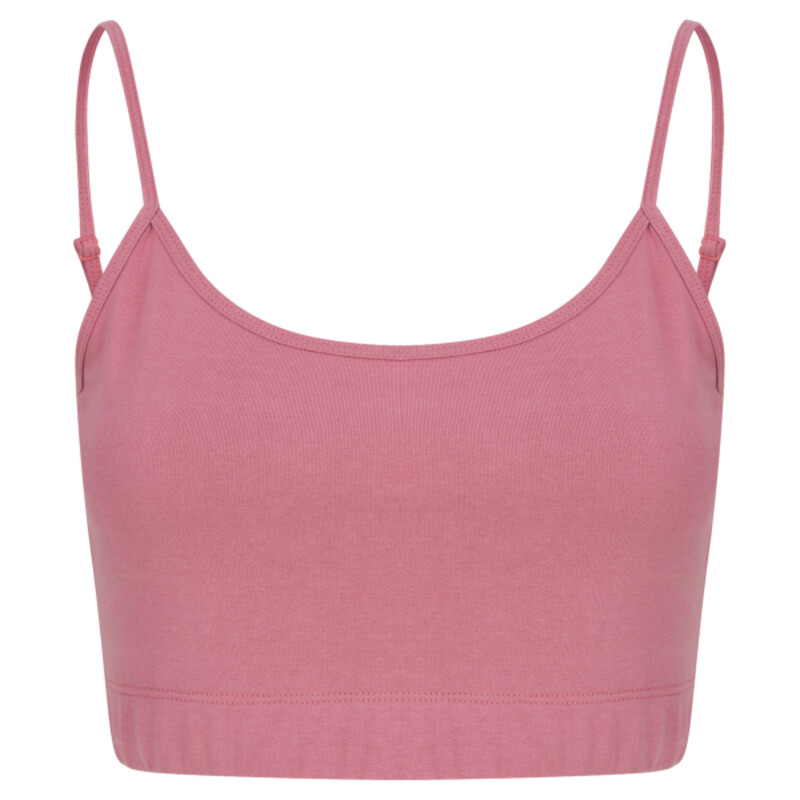 Women's sustainable fashion cropped cami top with adjustable straps Thumbnail