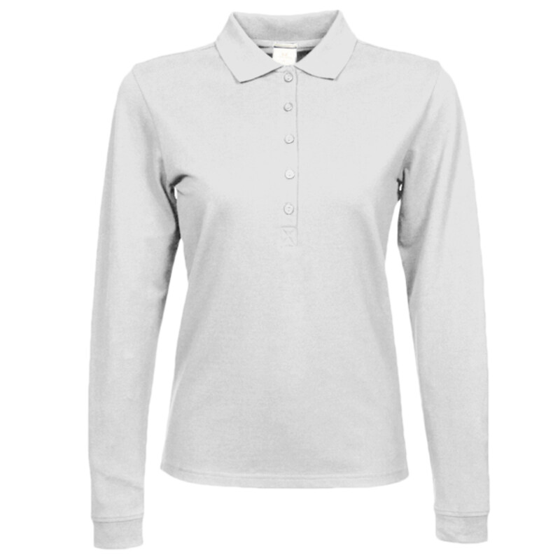 Tee Jays Ladies Luxury Stretch Long Sleeve Polo Shirt Thumbnail