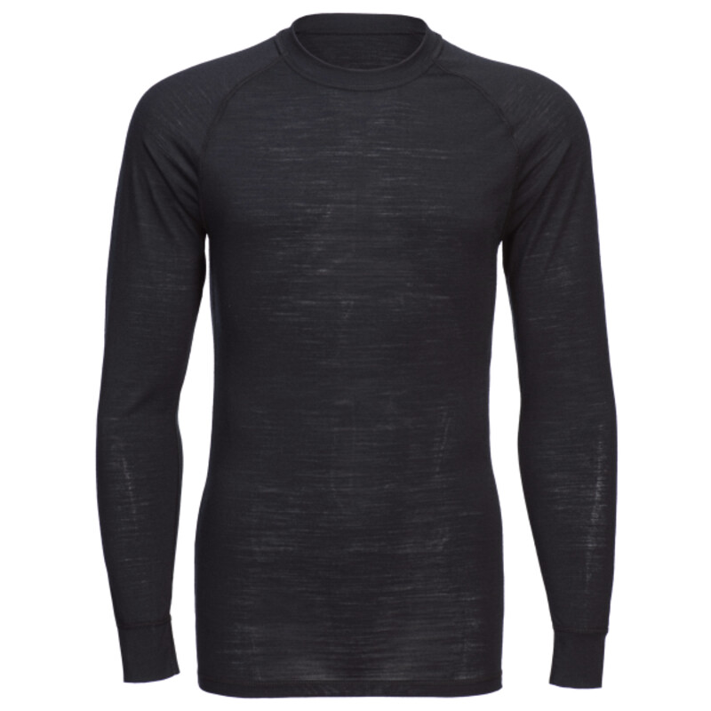 Merino wool crew neck long sleeve top Thumbnail