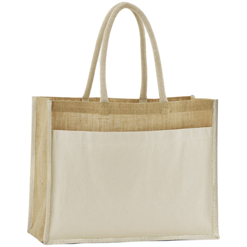 Westford Mill Cotton Pocket Natural Starched Jute Shopper Thumbnail