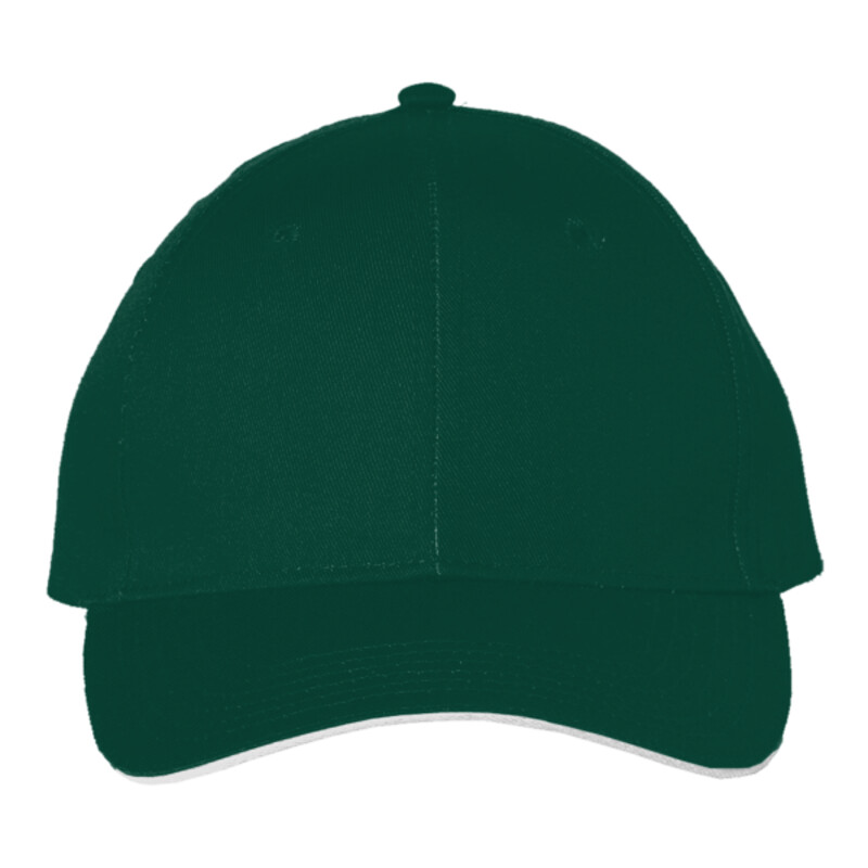 EarthAware® classic organic cotton 6-panel cap – sandwich peak Thumbnail