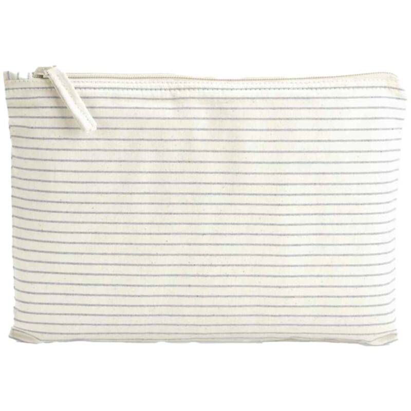 Striped organic accessory pouch Thumbnail