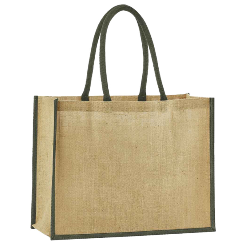 Natural starched jute classic shopper Thumbnail