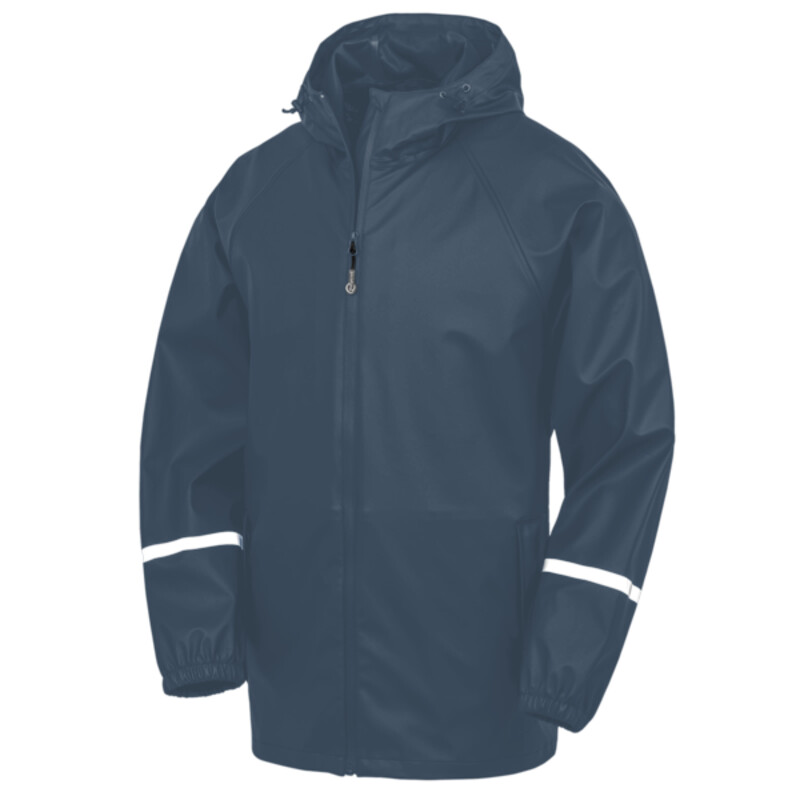 Prism PU Waterproof Jacket With Reflective Bands and Recycled Backing Thumbnail