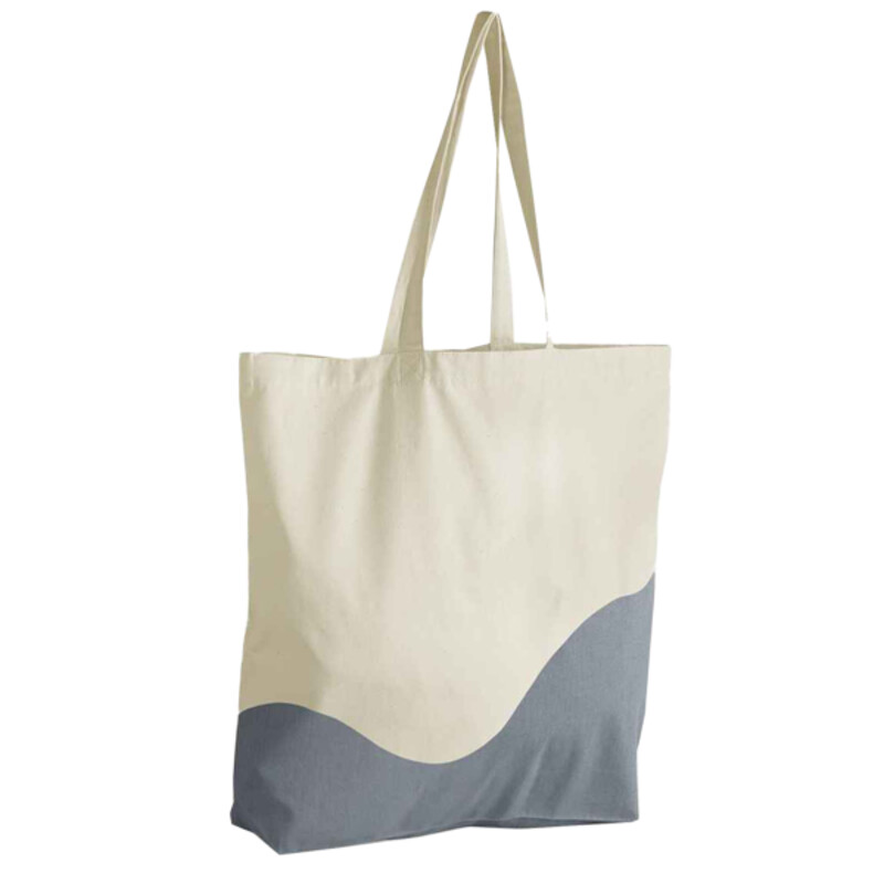 Organic cotton wave print maxi tote Thumbnail