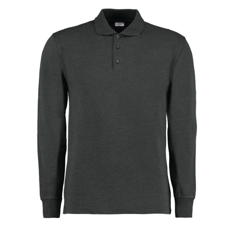 Men's Long Sleeved Pique Polo Shirt Thumbnail