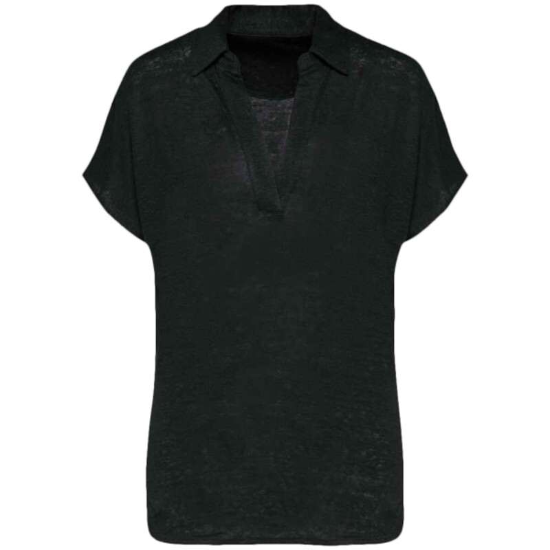 Spasso Ladies Linen Polo Shirt Thumbnail