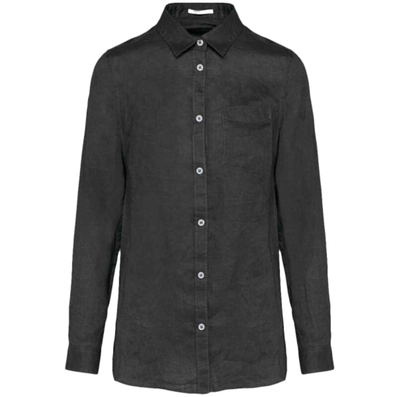 Spasso Ladies Long Sleeve Linen Shirt Thumbnail