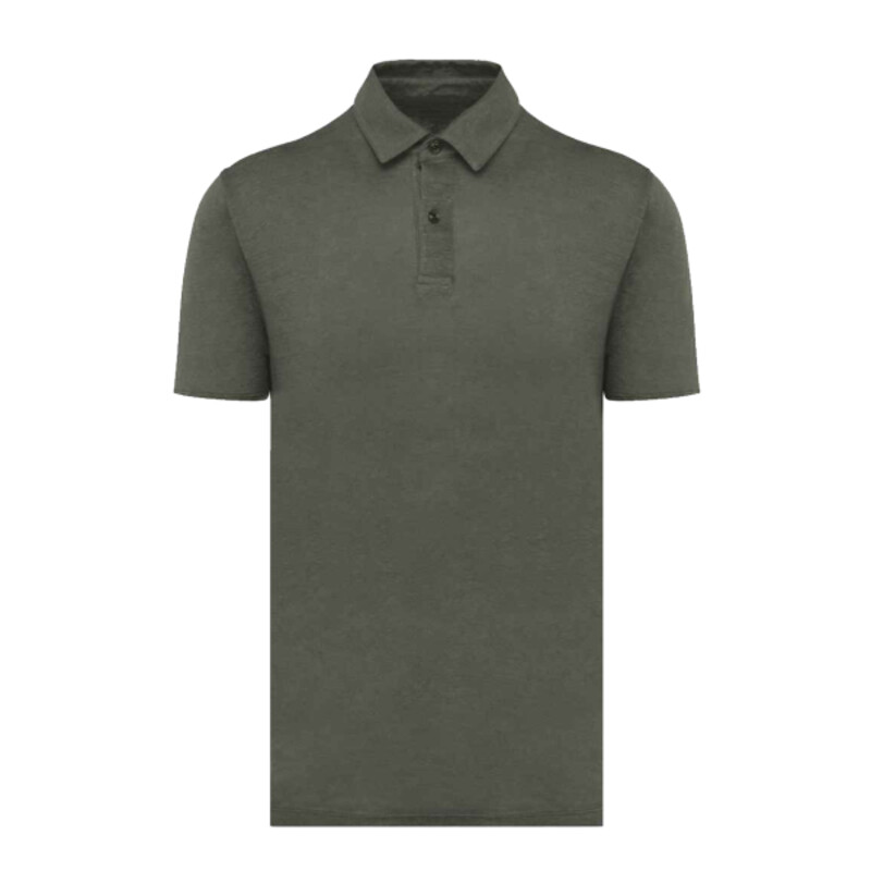 Spasso Knitted Linen Polo Shirt Thumbnail