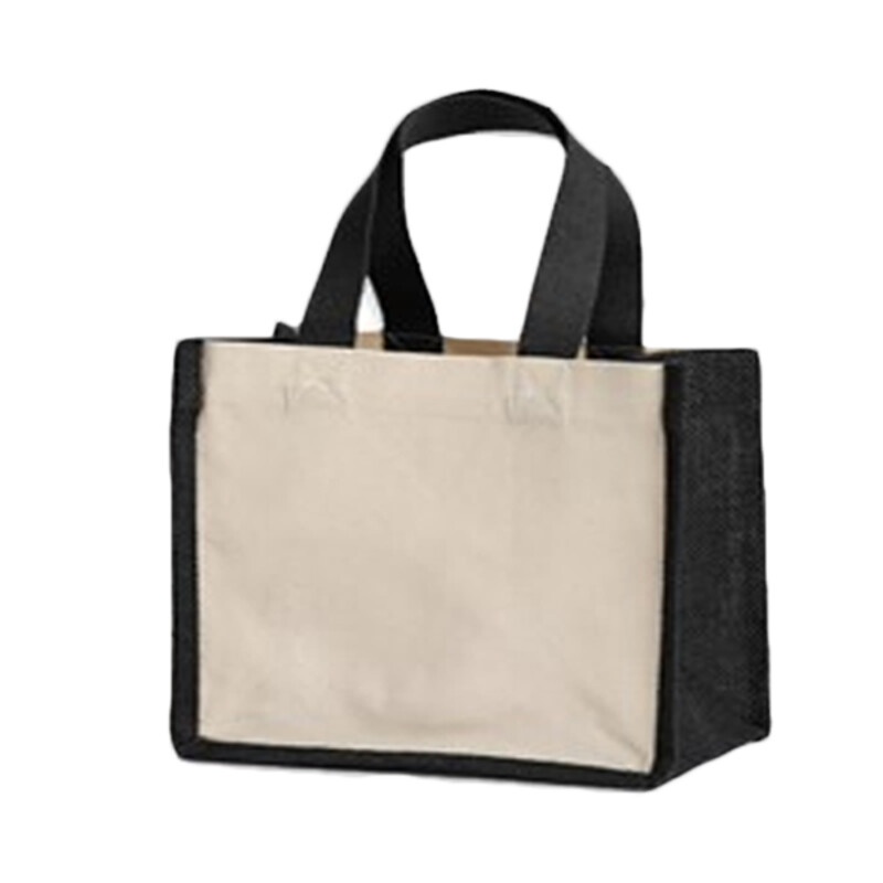 Jute canvas panel shopper Thumbnail