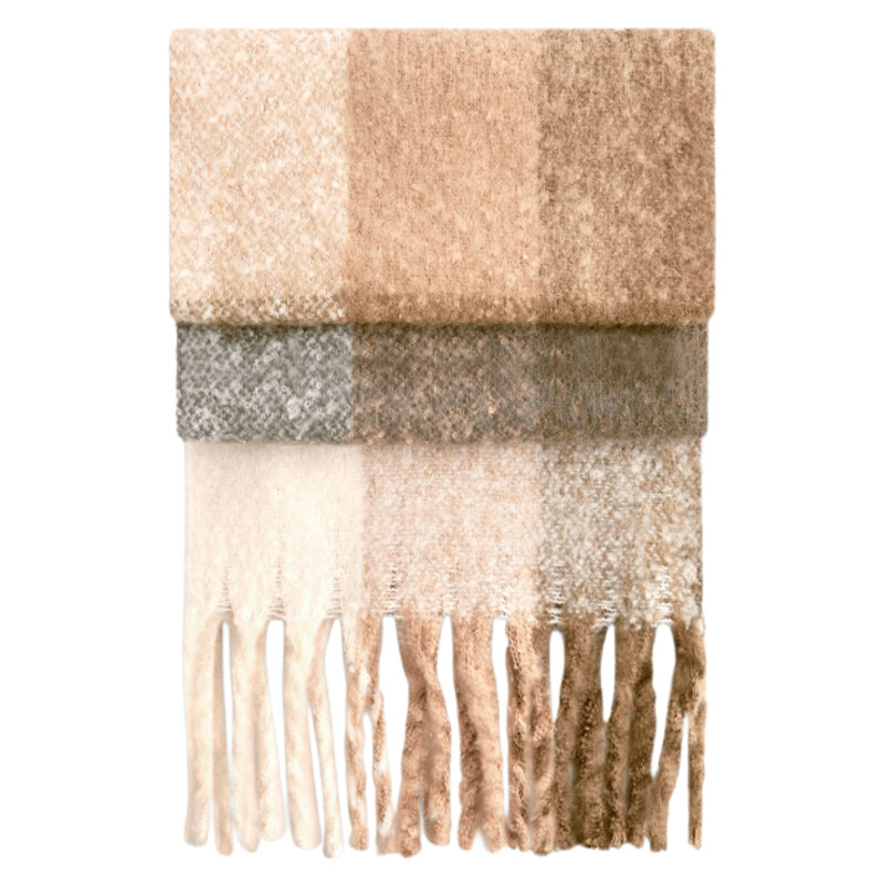 Fluffy Check Scarf Thumbnail