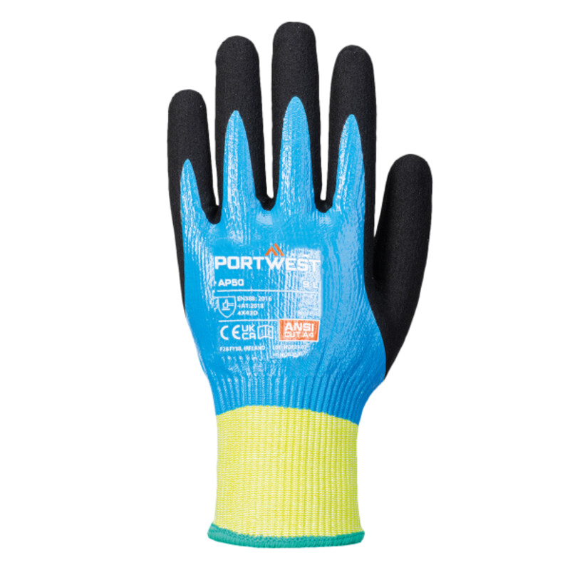 Cut D13 Nitrile aqua gloves (AP50) Thumbnail