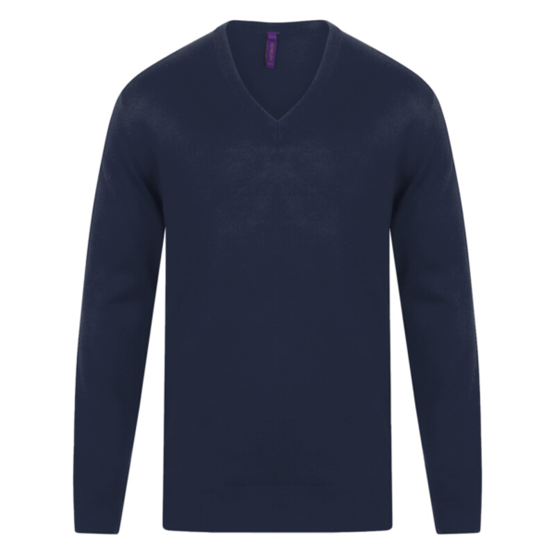 Cashmere touch acrylic v-neck jumper Thumbnail