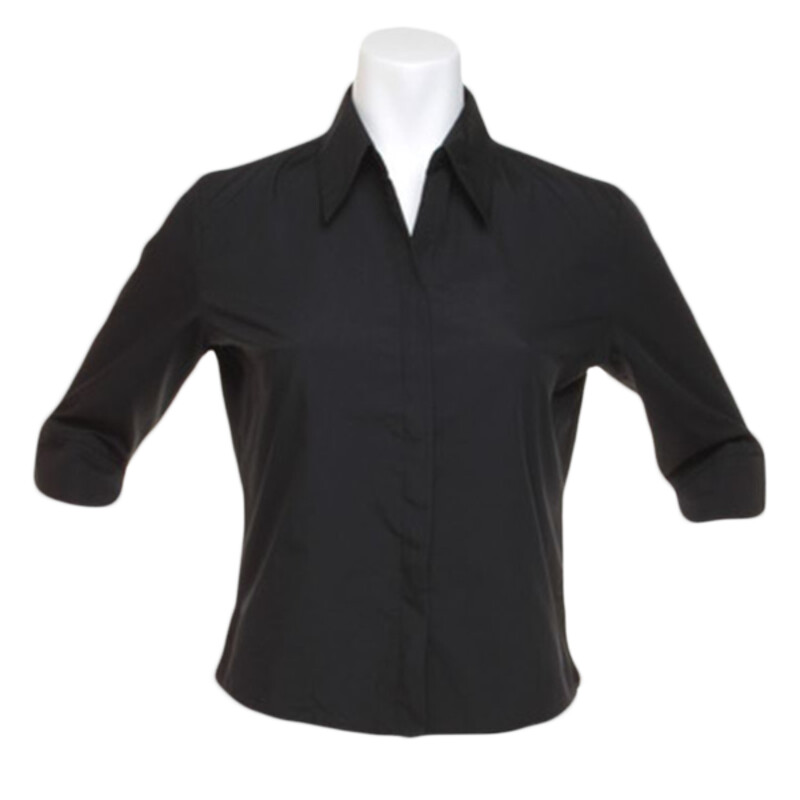 Kustom Kit Ladies 3/4 Sleeve Tailored Continental Shirt Thumbnail