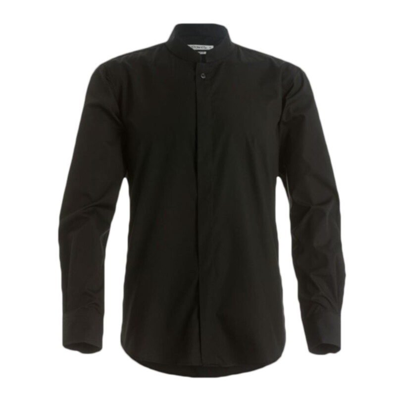 Kustom Kit Long Sleeve Tailored Mandarin Collar Shirt Thumbnail