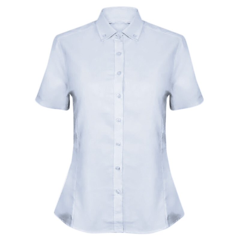 Women's modern short sleeve Oxford shirt Thumbnail
