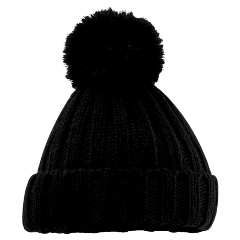 Verbier fur pop pom chunky beanie Thumbnail