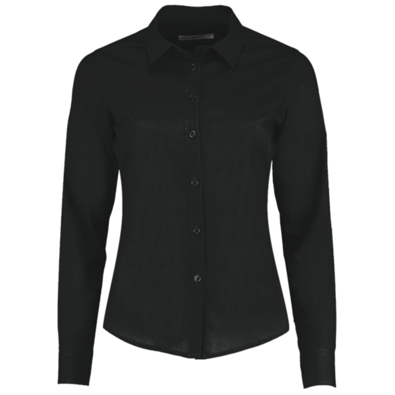 Kustom Kit Ladies Long Sleeve Tailored Poplin Shirt Thumbnail