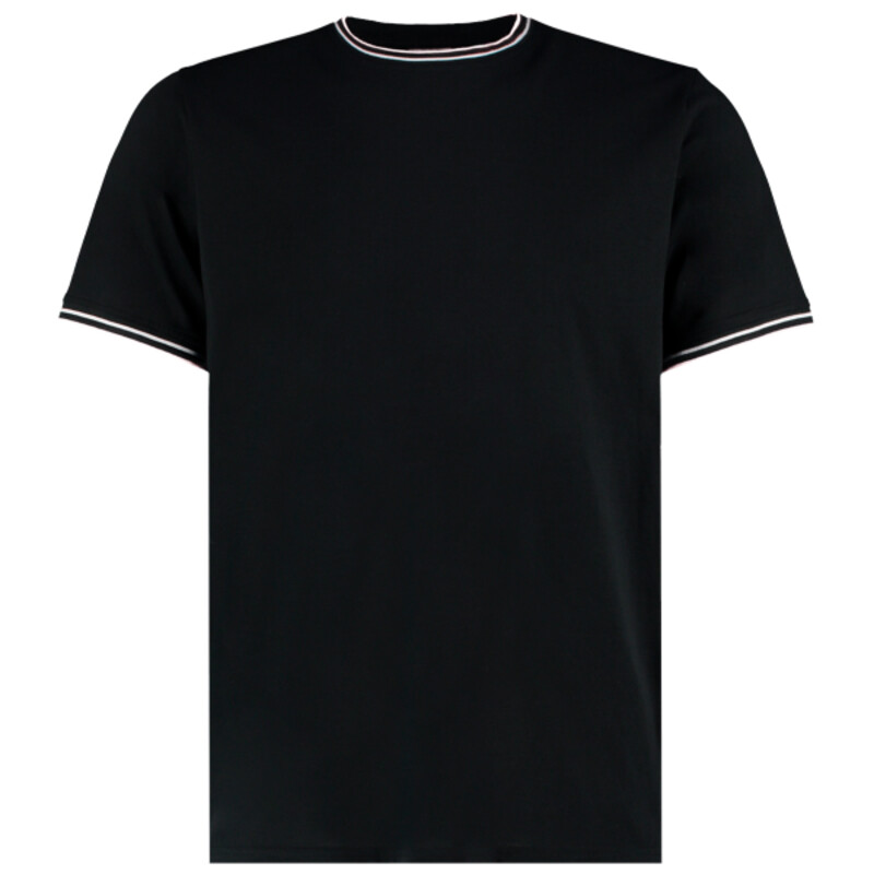 Kustom Kit Fashion Fit Tipped T-Shirt Thumbnail