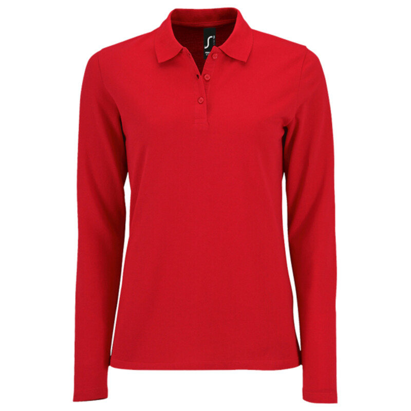 SOL'S Ladies Perfect Long Sleeve Piqué Polo Shirt Thumbnail