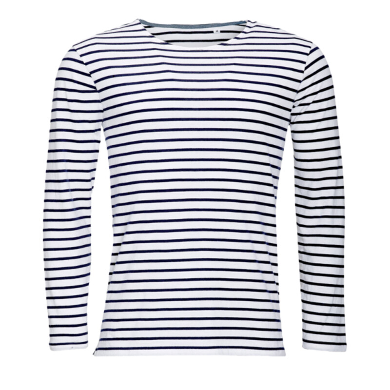 SOL'S Marine Long Sleeve Striped T-Shirt Thumbnail