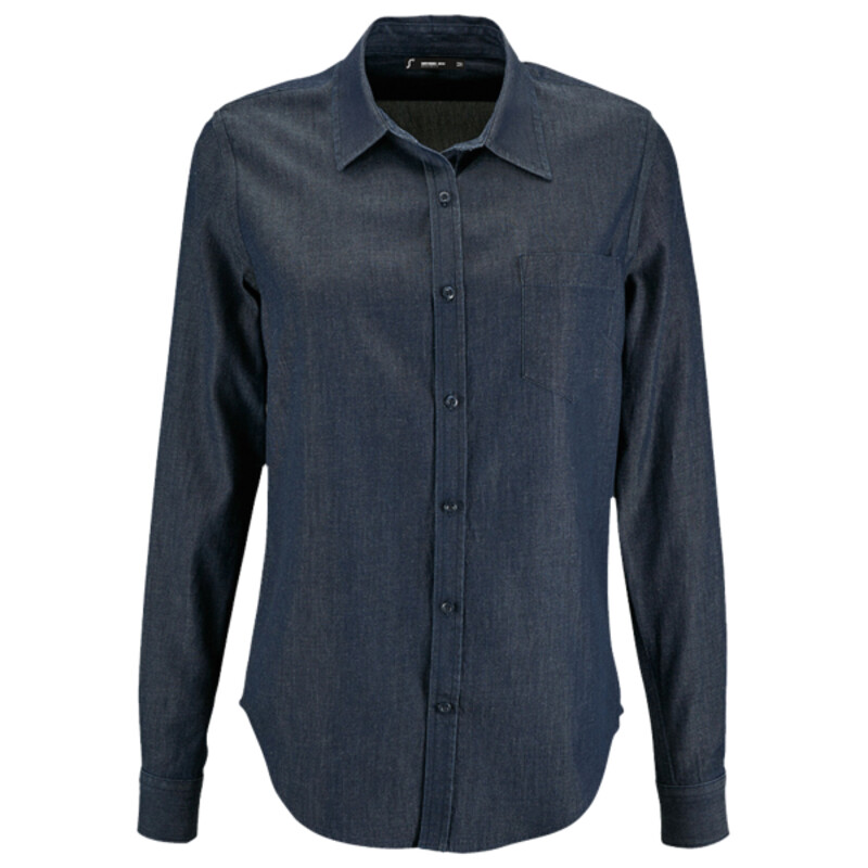SOL'S Ladies Barry Long Sleeve Denim Shirt Thumbnail
