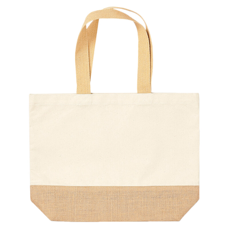 Jute base canvas tote Thumbnail