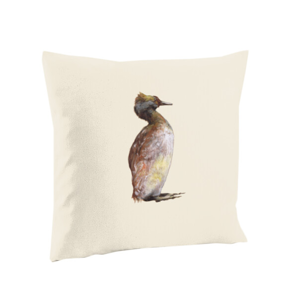 Lake Bird by Annie Duncan - Westford Mill Fairtrade Cotton Canvas Cushion Cover Thumbnail
